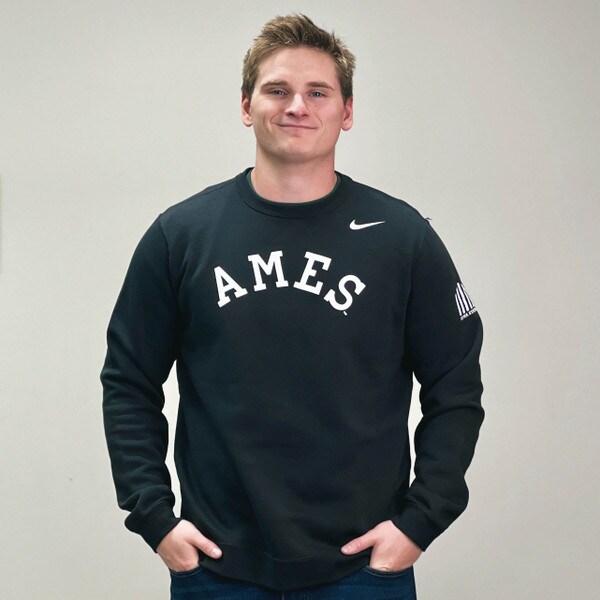 Nike® Ames 5-Bar Black Crewneck (was $69.99)